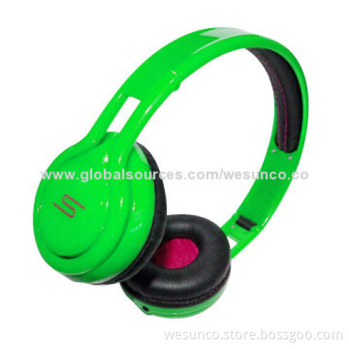 Foldable colorful headphone with Hi-Fi driver unit, PU ear-pad